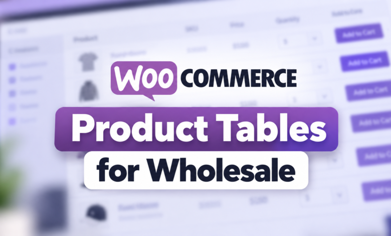 WooCommerce Product Tables for Wholesale
